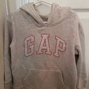 GAP Beige Hoodie with Red Logo